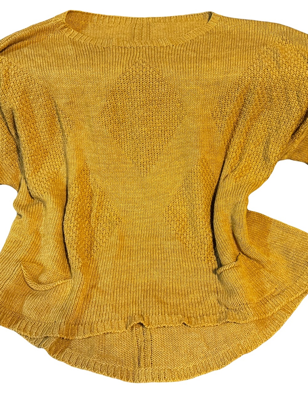 Women's Mustard Crewneck Knit Sweater